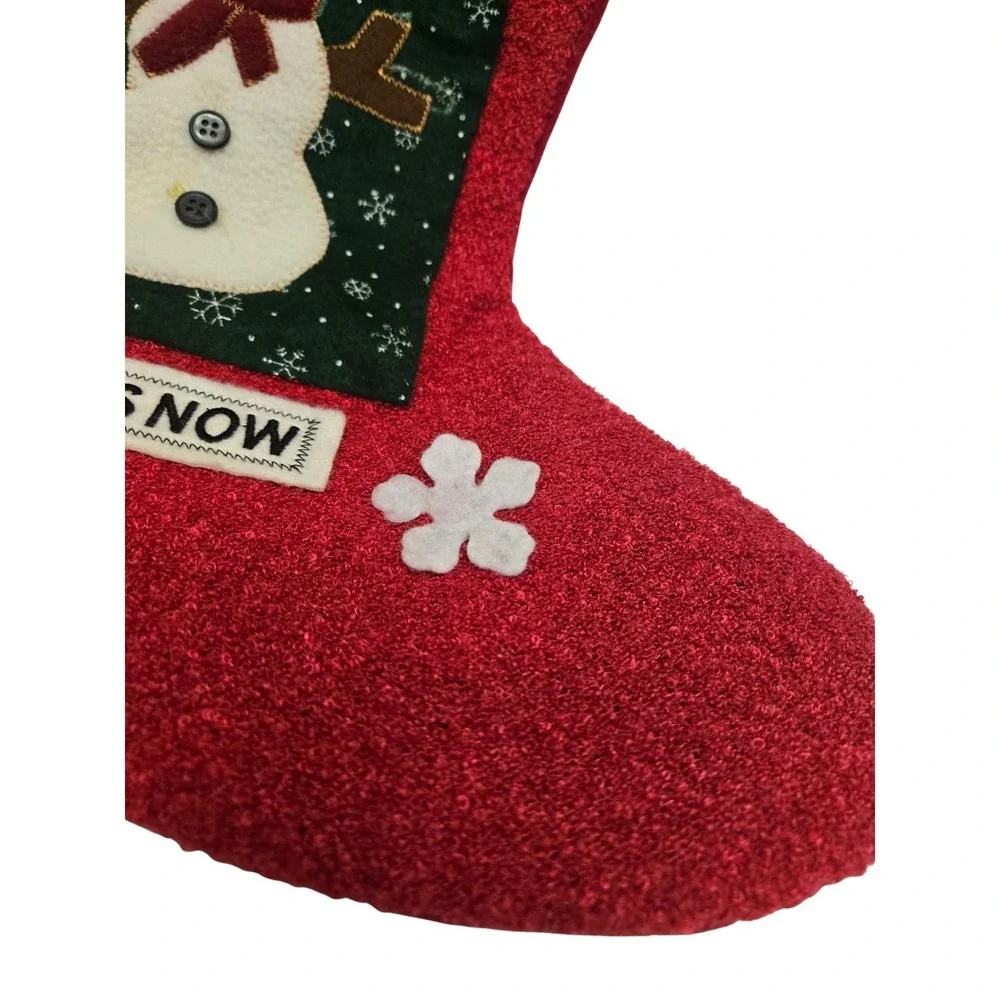 Two Dan Dee Collectors Choice 3D Santa Claus/Snowman Christmas Stockings Vintage